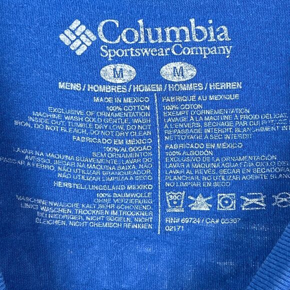 Columbia Shirt Mens Medium Blue PFG Performance Fishing Gear Saltwater Fish‎ - Picture 4 of 8